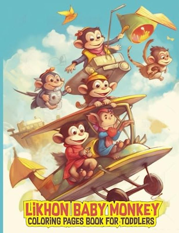 Likhon Baby Monkey Coloring Pages Book for Toddlers