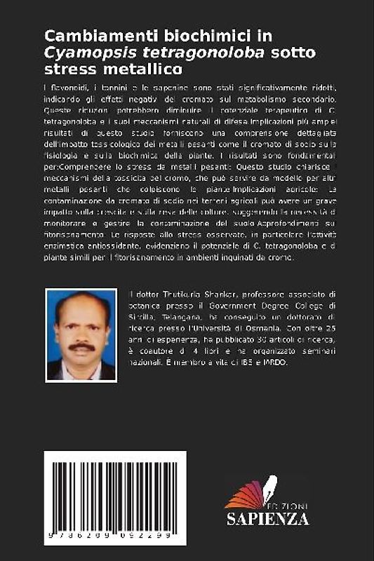 Cambiamenti biochimici in Cyamopsis tetragonoloba sotto stress metallico