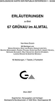 Erläuterungen zu Blatt 67 Grünau im Almtal