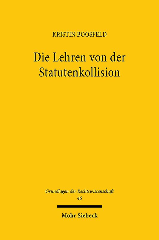 Die Lehren von der Statutenkollision