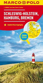MARCO POLO Regionalkarte Deutschland 01 Schleswig-Holstein 1:200.000