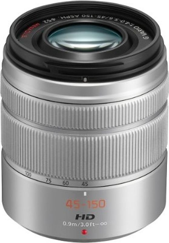Panasonic Lumix G VARIO 45-150 mm F4.0-5.6 ASPH. O.I.S. 52 mm Objectif (adapté à Micro Four Thirds) argent