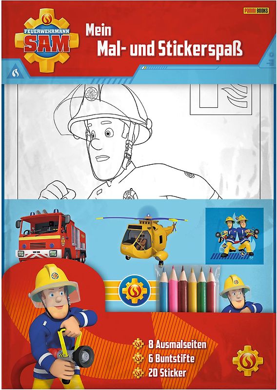 Feuerwehrmann Sam: Mein Mal- und Stickerspaß