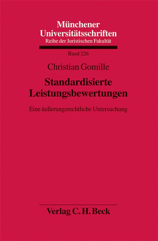 Münchener Universitätsschriften / Standardisierte Leistungsbewertungen