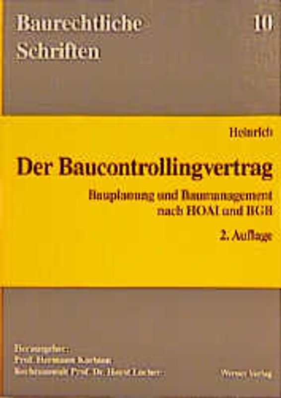 Der Baucontrollingvertrag