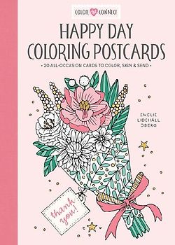 Happy Day Coloring Postcards