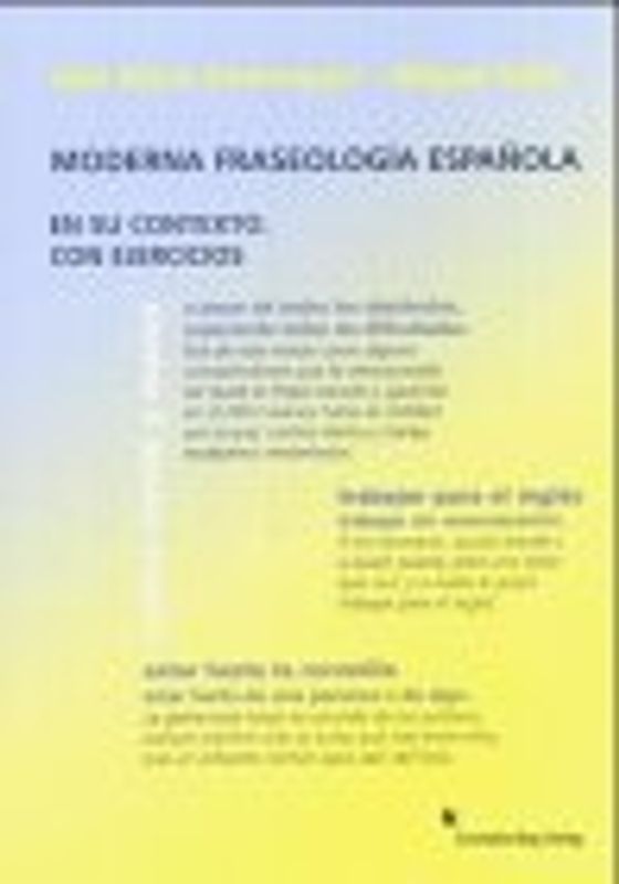 Moderna fraseología española en su contexto