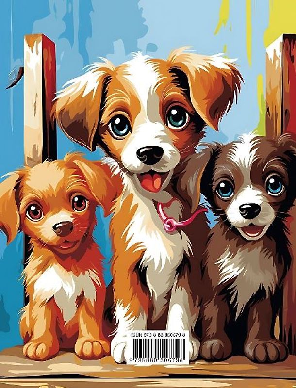 Adorabili famiglie di cuccioli - Libro da colorare per bambini - Scene creative di affettuose famiglie di cani