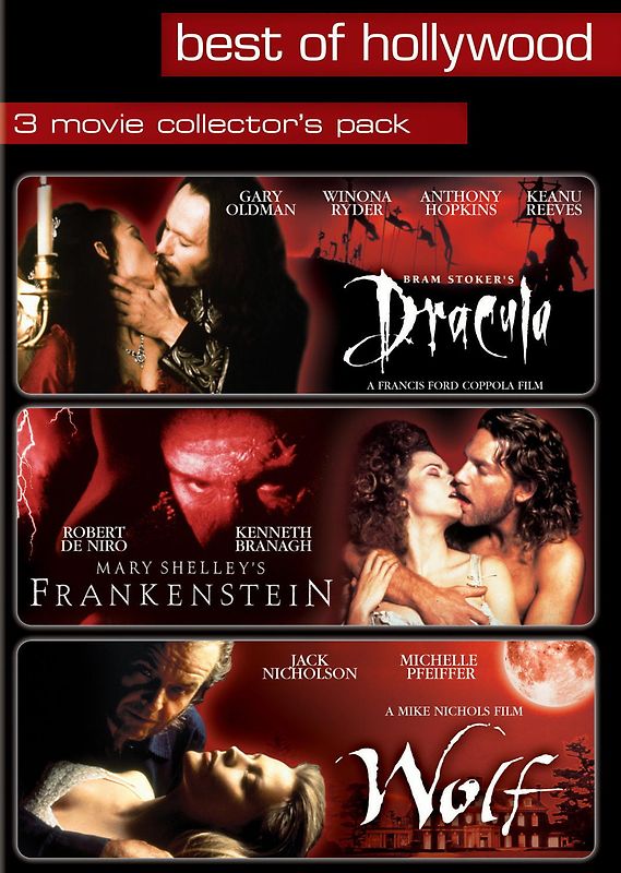 Best Of Hollywood: 3 Movie Collection 12: Bram Stoker's Dracula & Mary Shelly's Frankenstein & Wolf DVD
