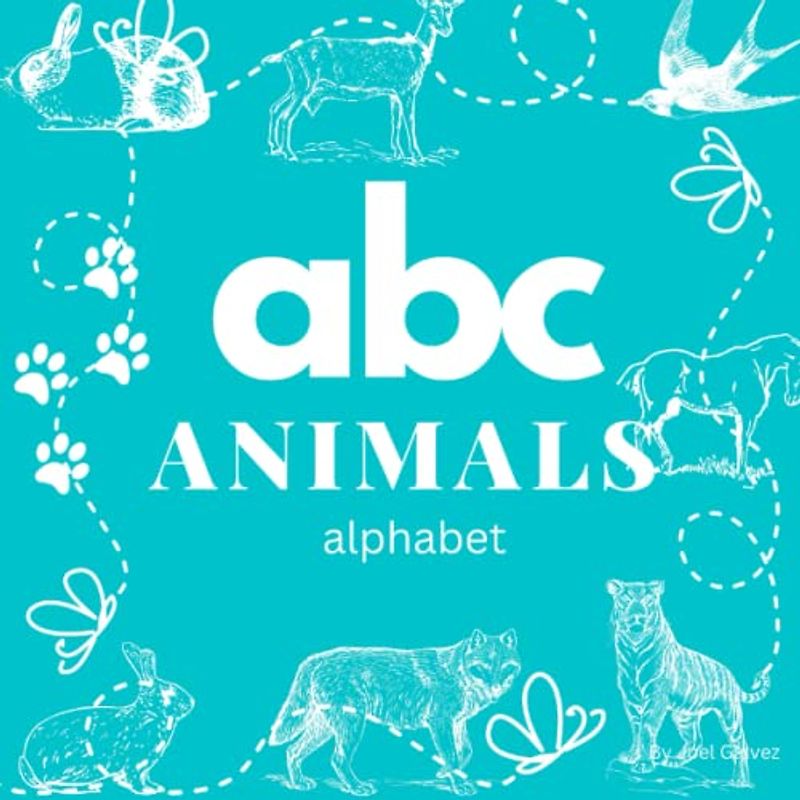 Animals ABC Alphabet Letters A-Z Colorful Design Kids Book