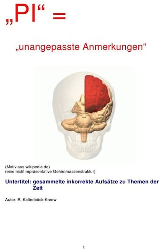 "PI" = "unangepaßte Anmerkungen"