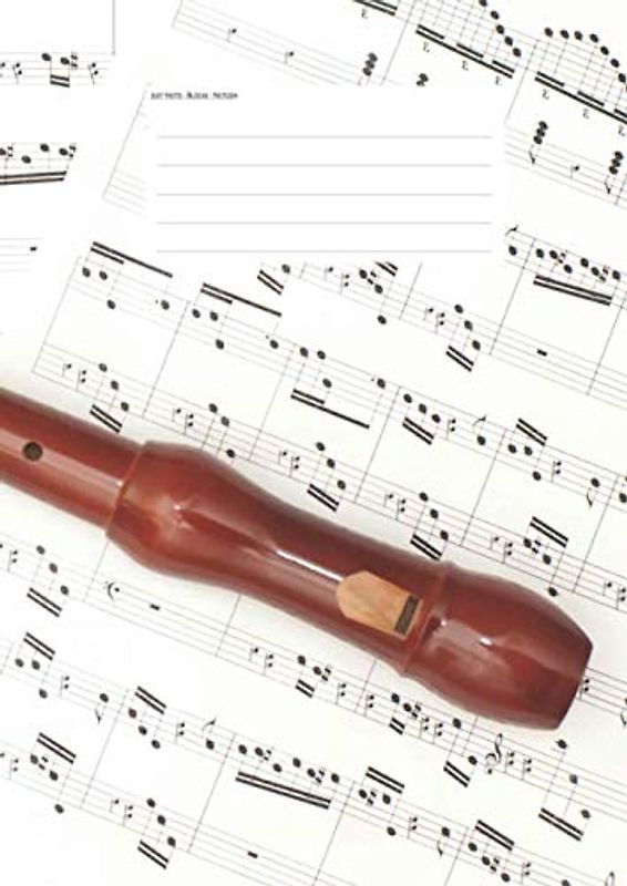 Hefte - Blöcke - Notizen: Blockflöte Notenheft, 50 Seiten, 12 Systeme, DIN A4