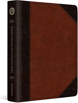 The Holy Bible: English Standard Bible, Single Column Journaling Bible, Trutone, Brown/cordovan, Portfolio Design