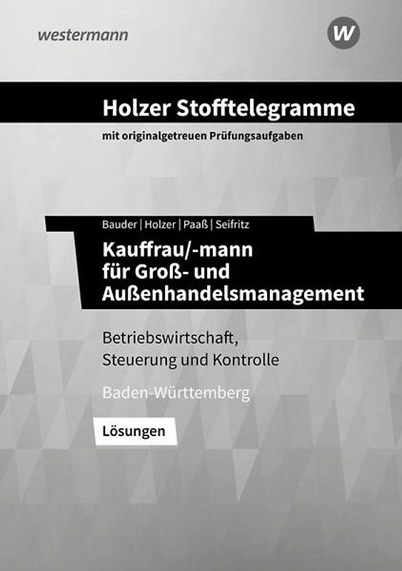 Holzer Stofftelegramme Kauffrau/-mann für Groß- und Außenhandelsmanagement
