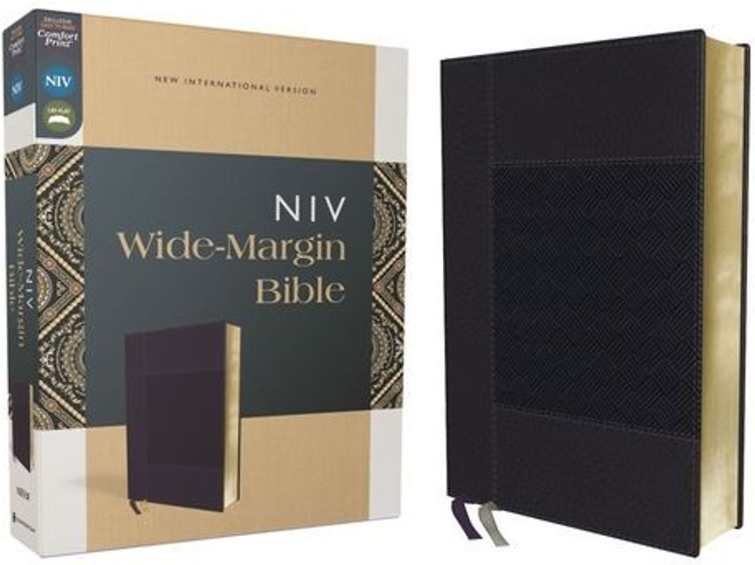 Niv, Wide Margin Bible (a Bible That Welcomes Note-Taking), Leathersoft, Navy, Red Letter, Comfort Print