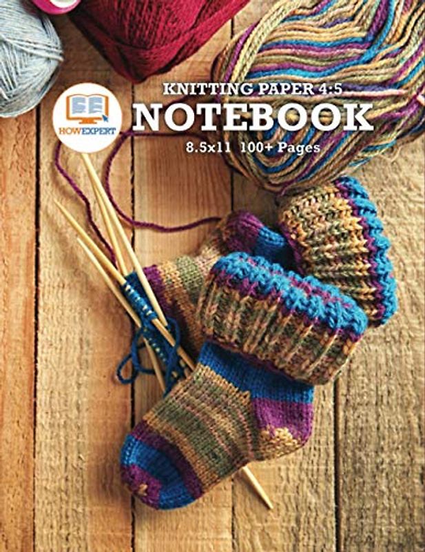 HowExpert Knitting Paper 4:5 Notebook 8.5x11: Specialized Rectangular Spaced Graph Notebook for Knitters to Chart New Patterns (8.5x11, 100+ Pages)
