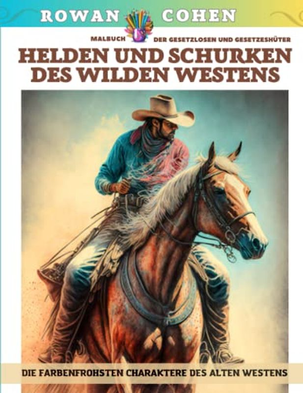 Helden und Schurken des Wilden Westens – Die farbenfrohsten Charaktere des Alten Westens – Malbuch der Gesetzlosen und Gesetzeshüter
