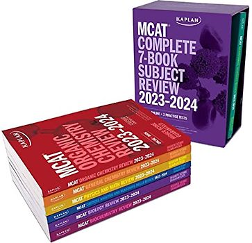 MCAT Complete 7-Book Subject Review 2023-2024, Set Includes Books, Online Prep, 3 Practice Tests: Books + Online + 3 Practice Tests (Kaplan Test Prep)
