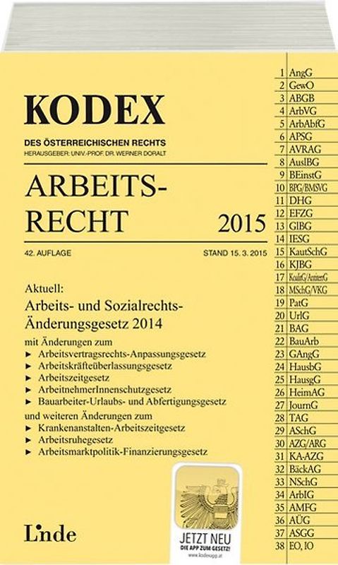KODEX Arbeitsrecht 2015