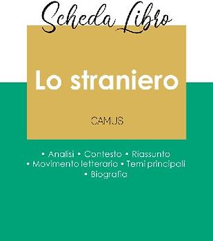 Scheda libro Lo straniero di Albert Camus (analisi letteraria di riferimento e riassunto completo)