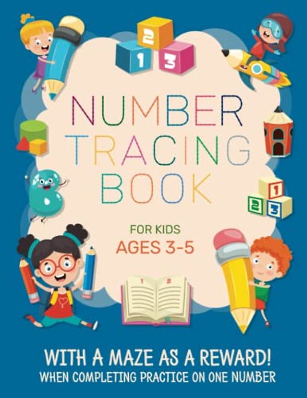 Number Tracing Book for Kids Ages 3-5, Number Tracing Workbook for 3-5, Kindergarten Number Tracing Book, Preschool Number Tracing Book, Number ... 3-5, Preschool Number Workbook for Age 3-5