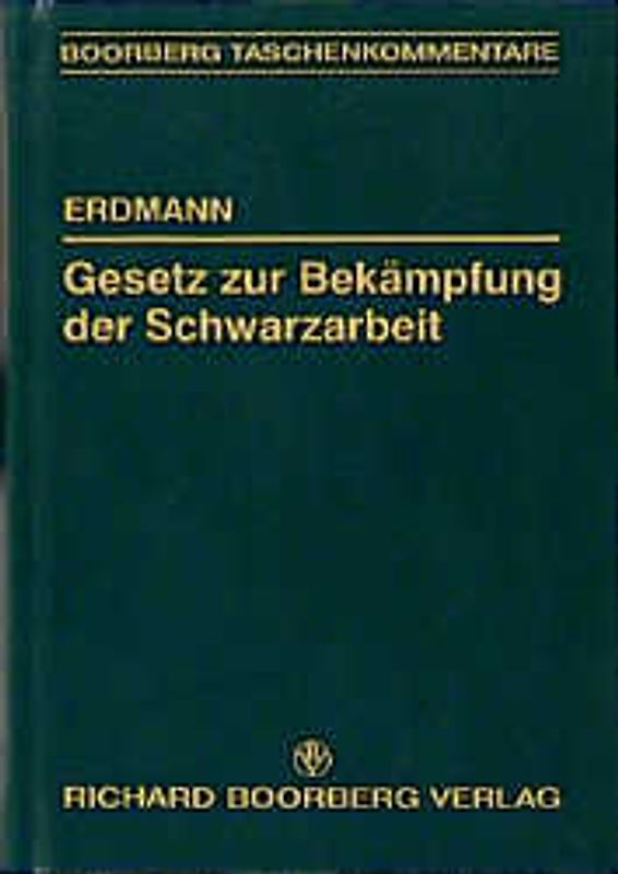 Gesetz zur Bekämpfung der Schwarzarbeit