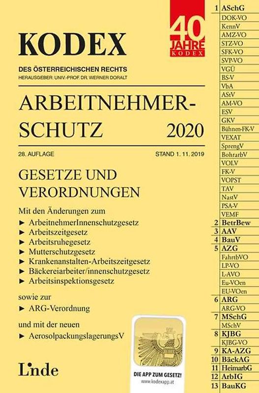 KODEX Arbeitnehmerschutz 2020