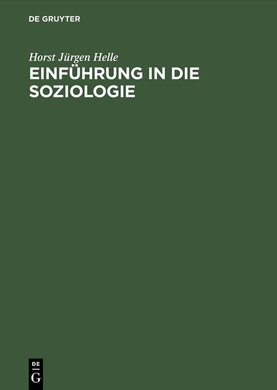 Einführung in die Soziologie