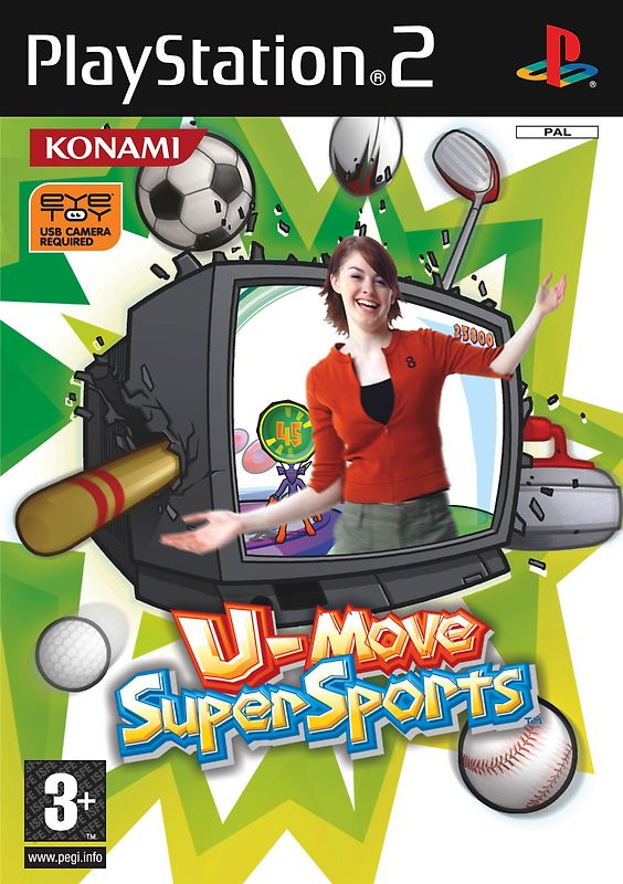 U Move Super Sports-benötigt EyeToy PlayStation 2