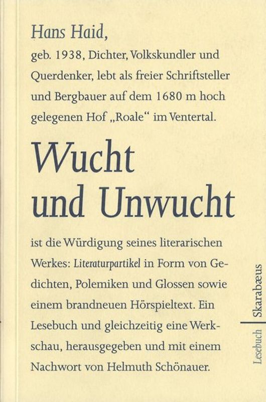 Wucht und Unwucht. Literaturpartikel