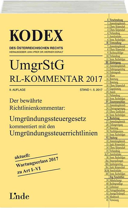 KODEX Umgründungssteuergesetz-Richtlinienkommentar 2017
