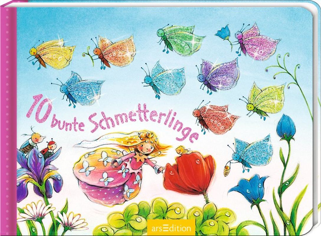 10 bunte Schmetterlinge