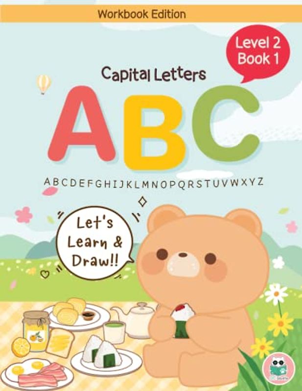 ABC Capital Letters Practice Workbook for Kids : Book 1 Level 2 (Food Series) - Workbook Edition: ABC Capital Letters for Preschoolers and Kindergartners age 3-5 with Games & Coloring Activity