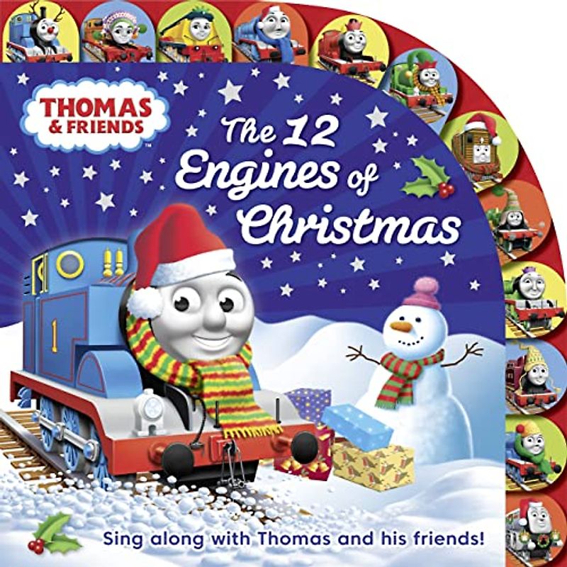 Thomas & Friends: The 12 Engines of Christmas: Tabbed Board Book Perfect For Young Fans of Thomas the Tank Engine