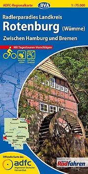 BVA ADFC Regionalkarte Radlerparadies Landkreis Rotenburg (Wümme) 1:75.000