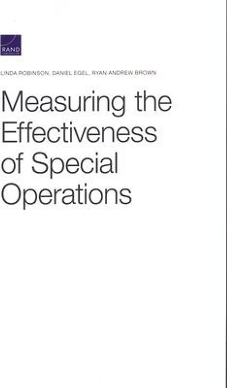 Measuring the Effectiveness of Special Operations