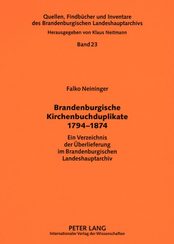 Brandenburgische Kirchenbuchduplikate 1794-1874
