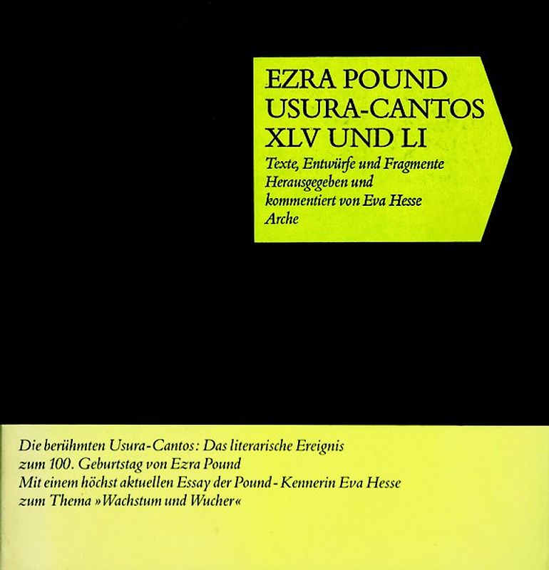 Usura-Cantos XLV und LI