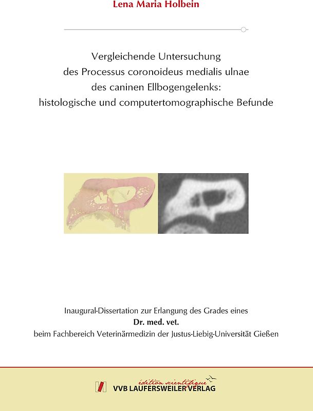 Vergleichende Untersuchung des Processus coronoideus medialis ulnae des caninen Ellbogengelenks: