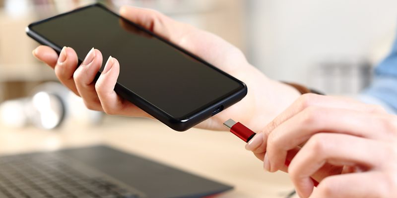 iPhone wird geladen