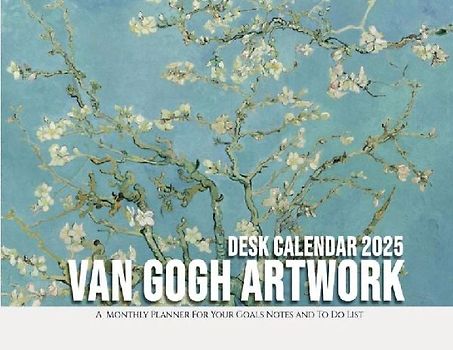 Van Gogh Artwork Desk Calendar 2025