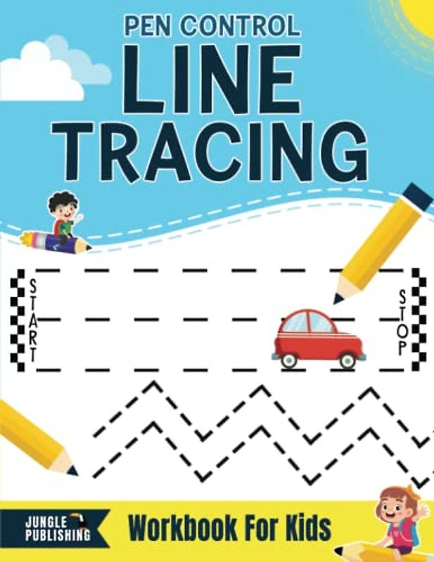 Pen Control Line Tracing Workbook for Kids: Pencil Control Preschool Activity Book | Pre-K and Kindergarten Pre Handwriting Practice Book | Lines, ... (Jungle Publishing Preschool Series, Band 4)