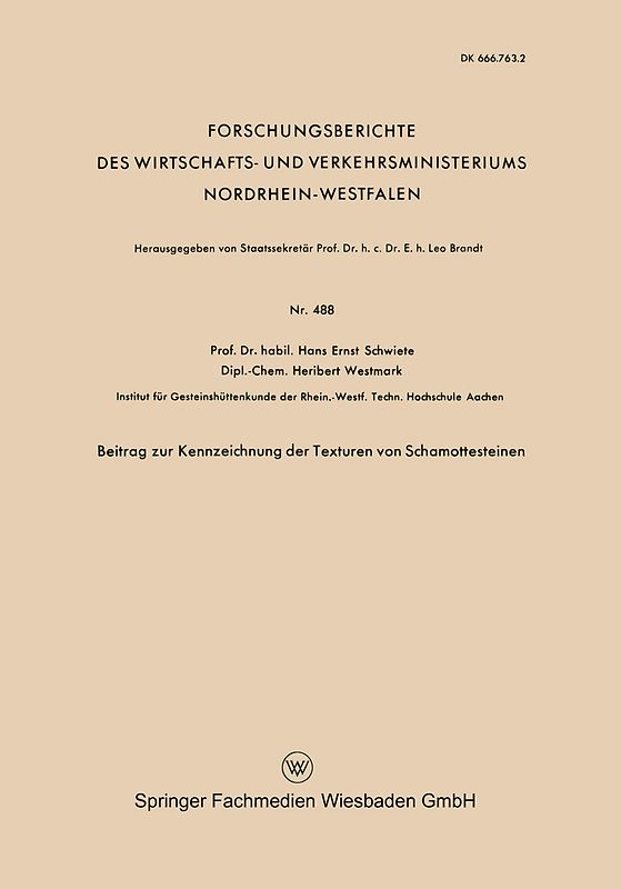 Beitrag zur Kennzeichnung der Texturen von Schamottesteinen