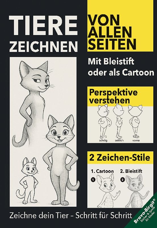 Tiere zeichnen lernen von allen Seiten