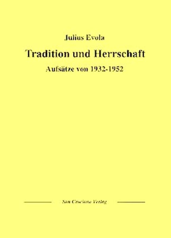 Tradition und Herrschaft