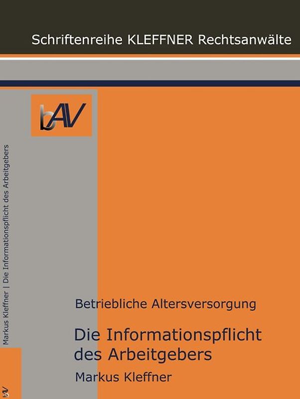 Die Informationspflichten des Arbeitgebers in der betrieblichen Altersversorgung