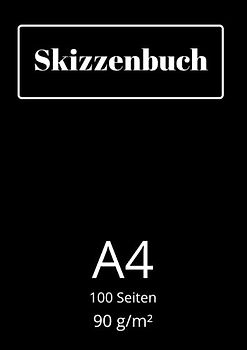 Skizzenbuch: Zeichenblock A4 | Skizzenblock 50 Blatt/100 leere Seiten | Zeichenbuch hochwertiges papier