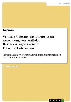 Vertikale Unternehmenskooperation. Auswirkung von vertikalen Beschränkungen in einem Franchise-Unternehmen