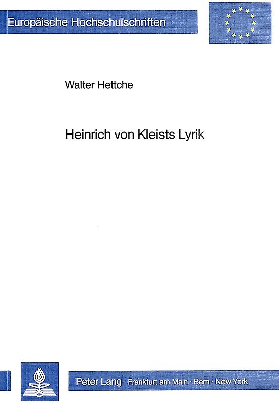 Heinrich von Kleists Lyrik