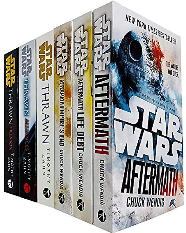 Star Wars Thrawn Series & Aftermath Trilogy 6 Books Collection Set by Timothy Zahn, Chuck Wendig (Thrawn, Alliances, Treason, Aftermath, Life Debt, Empires End)